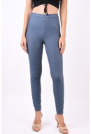 Women Leggings Finteks Finmeluza Dark Blue Denim